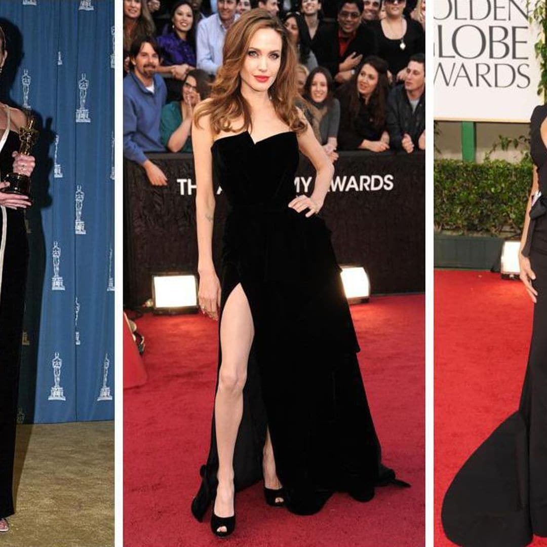 Eva Longoria, Angelina Jolie and more showcase the most iconic black dresses in red carpet history