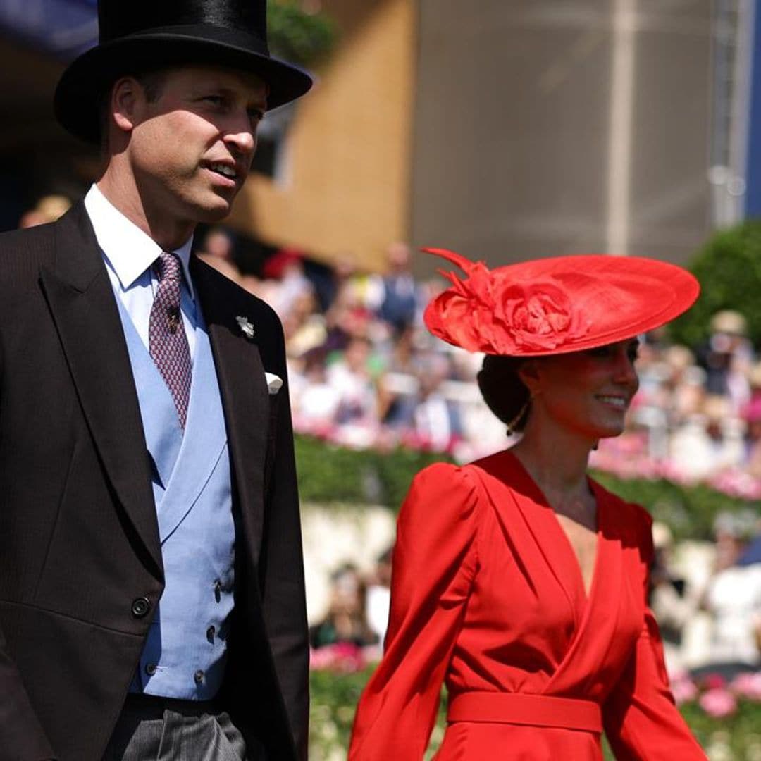 The lady in red! The Princess of Wales looks radiant at Royal Ascot