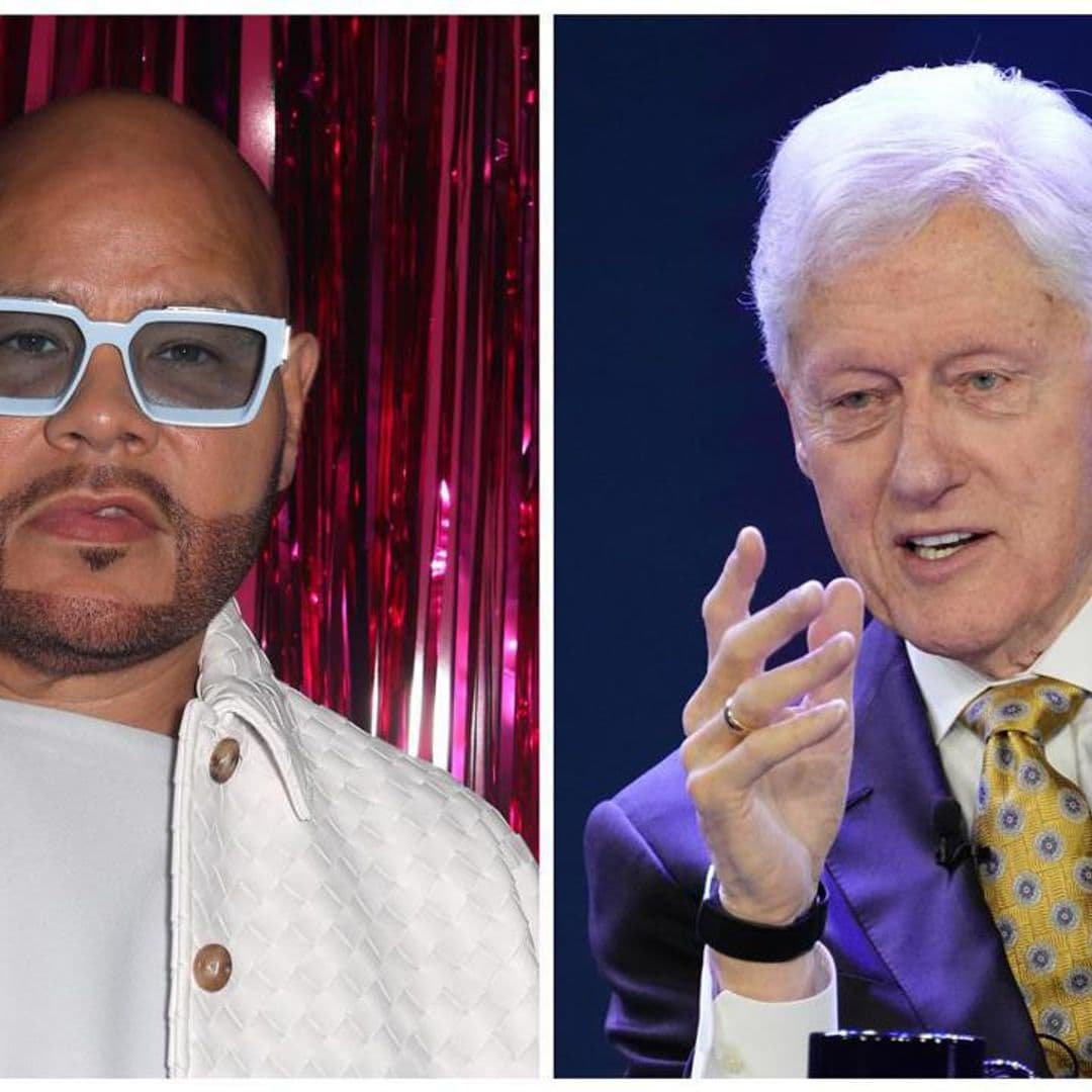 Fat Joe presents former President Bill Clinton with now sold-out Air Force 1s sneakers