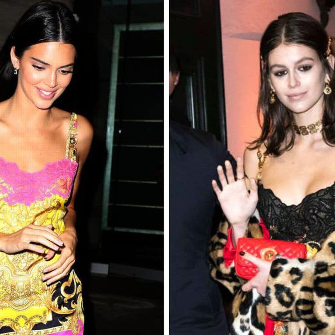 Kendall Jenner and Kaia Gerber say yes to print and lace slip dresses