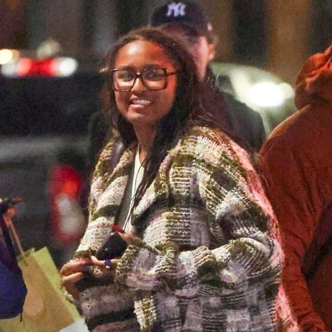 Sasha Obama brings back the winter crop top trend in a recent NYC outing