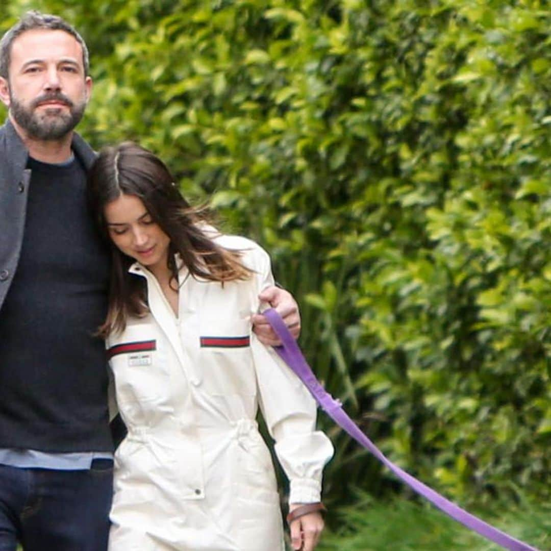 Ana de Armas wore a $2600 jumpsuit to walk her dogs with Ben Affleck