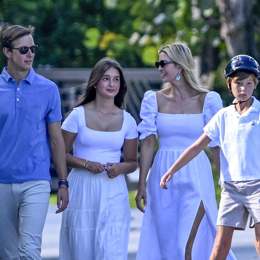 Ivanka Trump and her kids wear white as they drop by their synagogue in Miami