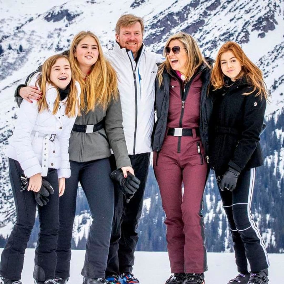 Queen Maxima’s daughter 16-year-old Amalia is taller than mom in stunning new photos during family ski trip