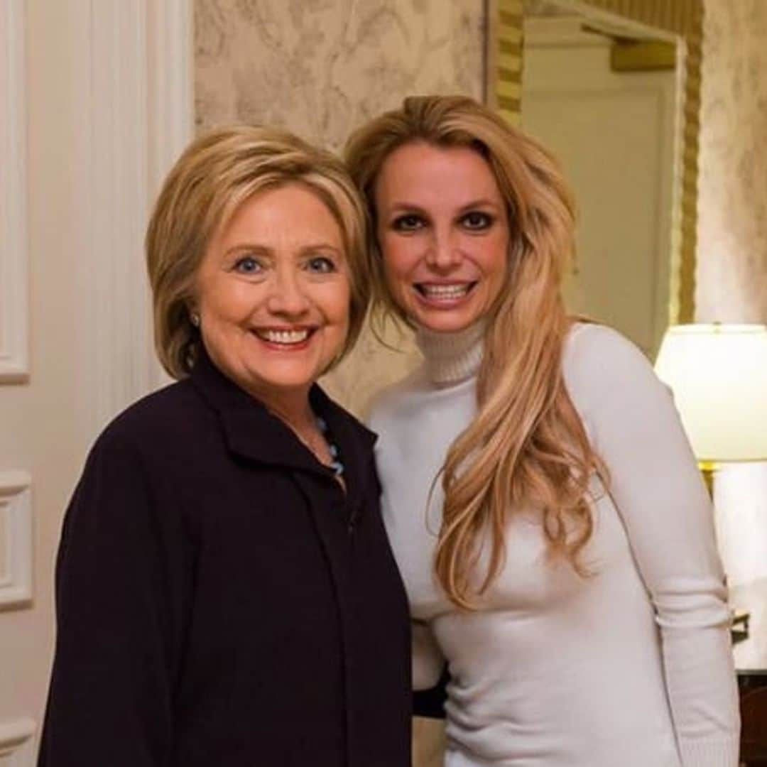 Britney Spears 'honored' to meet Hillary Clinton as Chloe Grace Moretz campaigns for her in Las Vegas