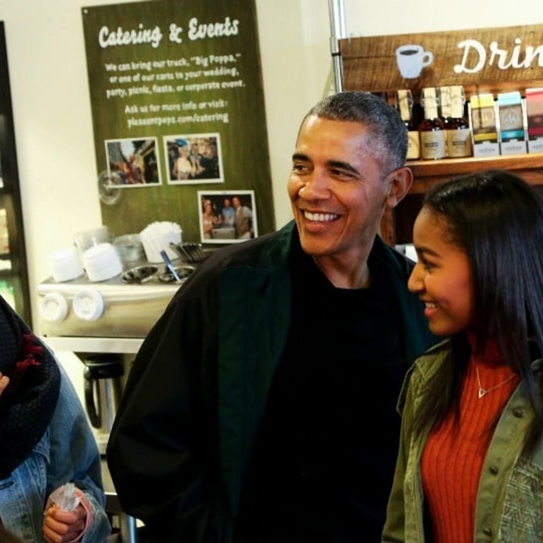 President Obama does the best impersonation of his daughters Malia and Sasha using their cell phones