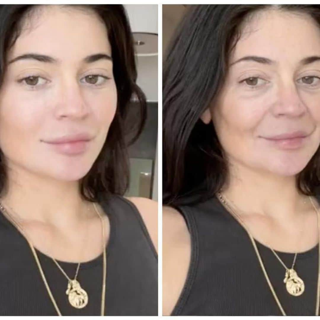 Kylie Jenner looks unhappy after seeing herself as an older woman