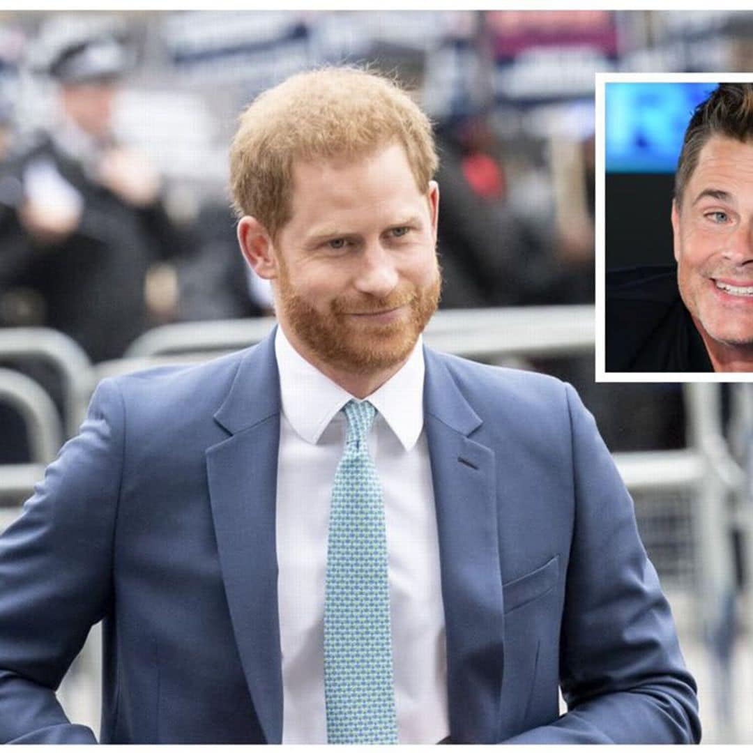 Prince Harry has a ponytail, according to his neighbor Rob Lowe