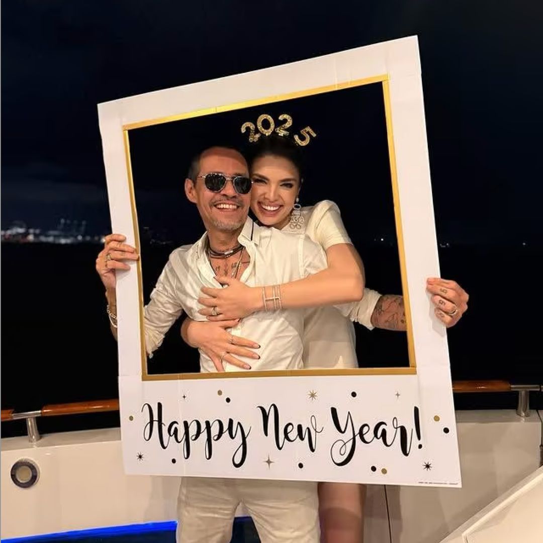 Marc Anthony and Nadia Ferreira ring in 2025 with family, a yacht, and a Miami show