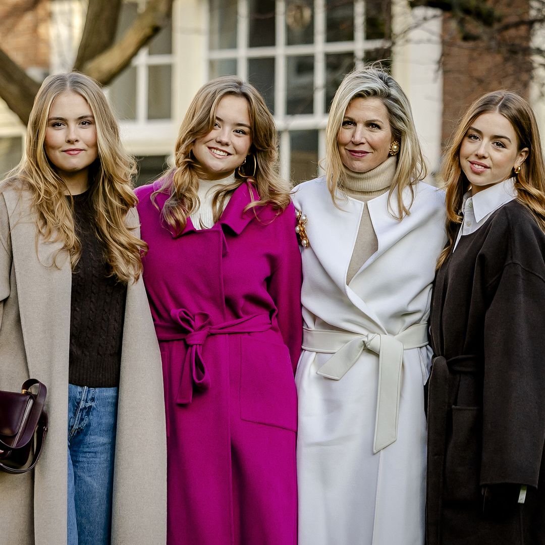 Queen Maxima's three daughters reunite for new family photos