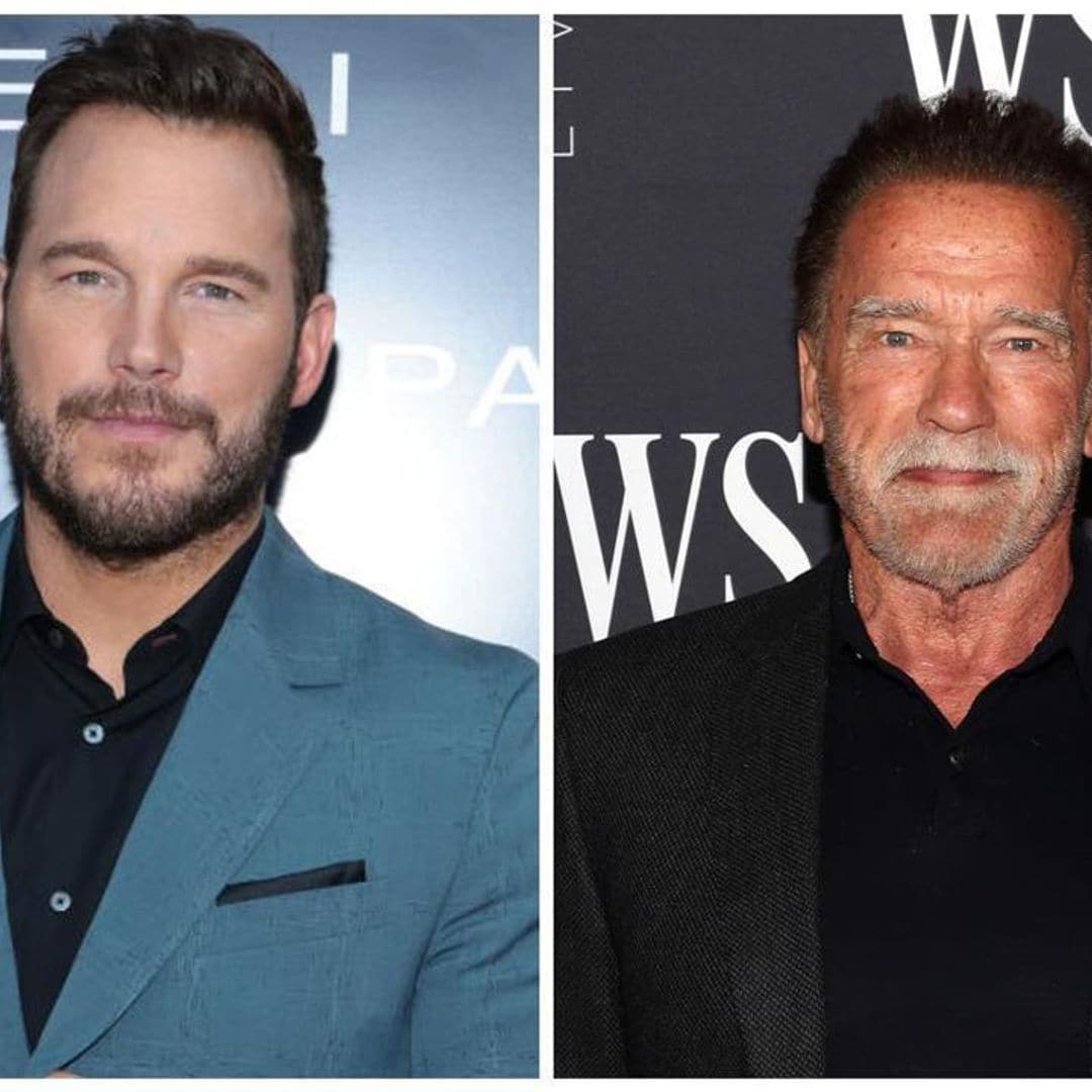 Arnold Schwarzenegger and Chris Pratt wear matching Christmas shirts