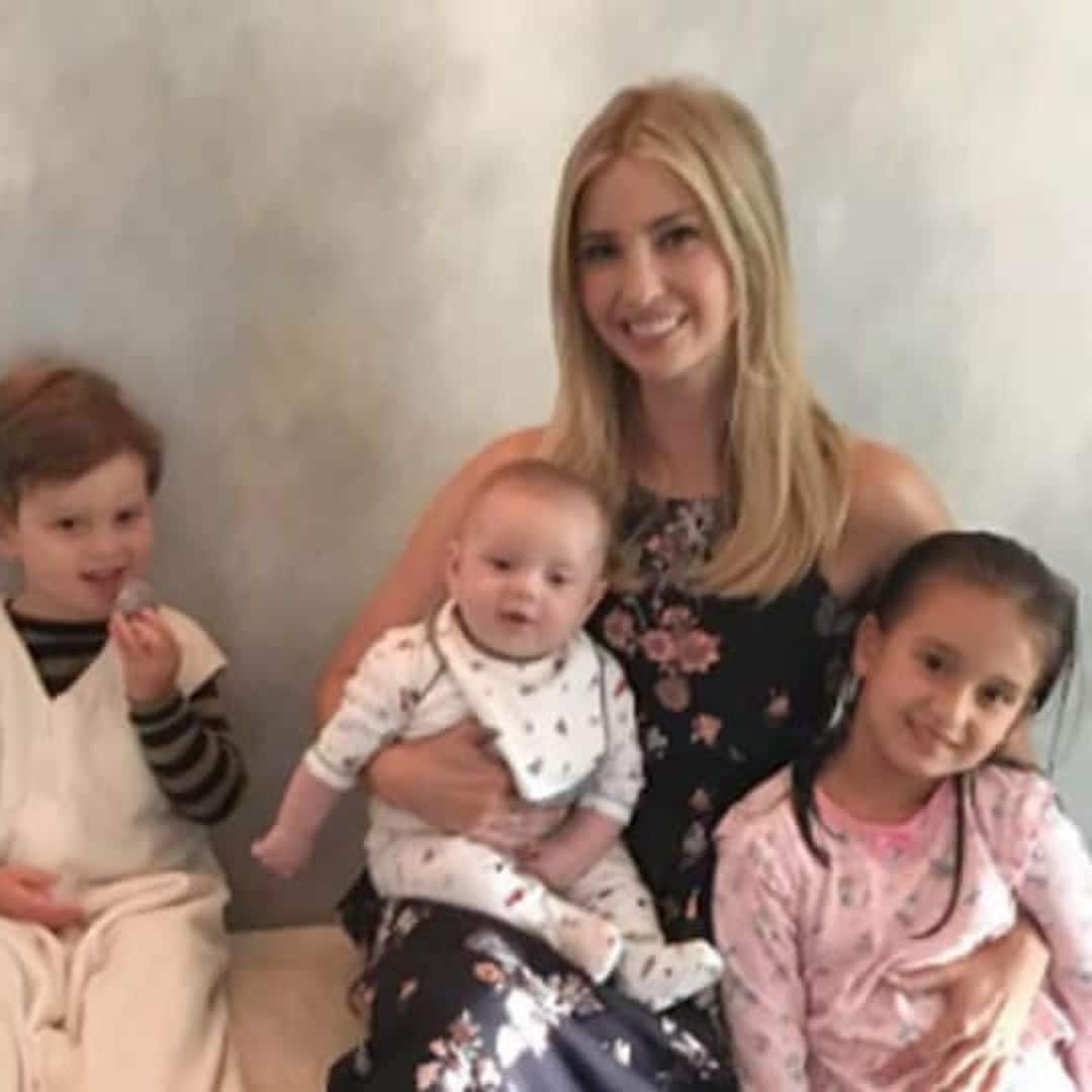 Ivanka Trump's three children have a busy day with mom at work