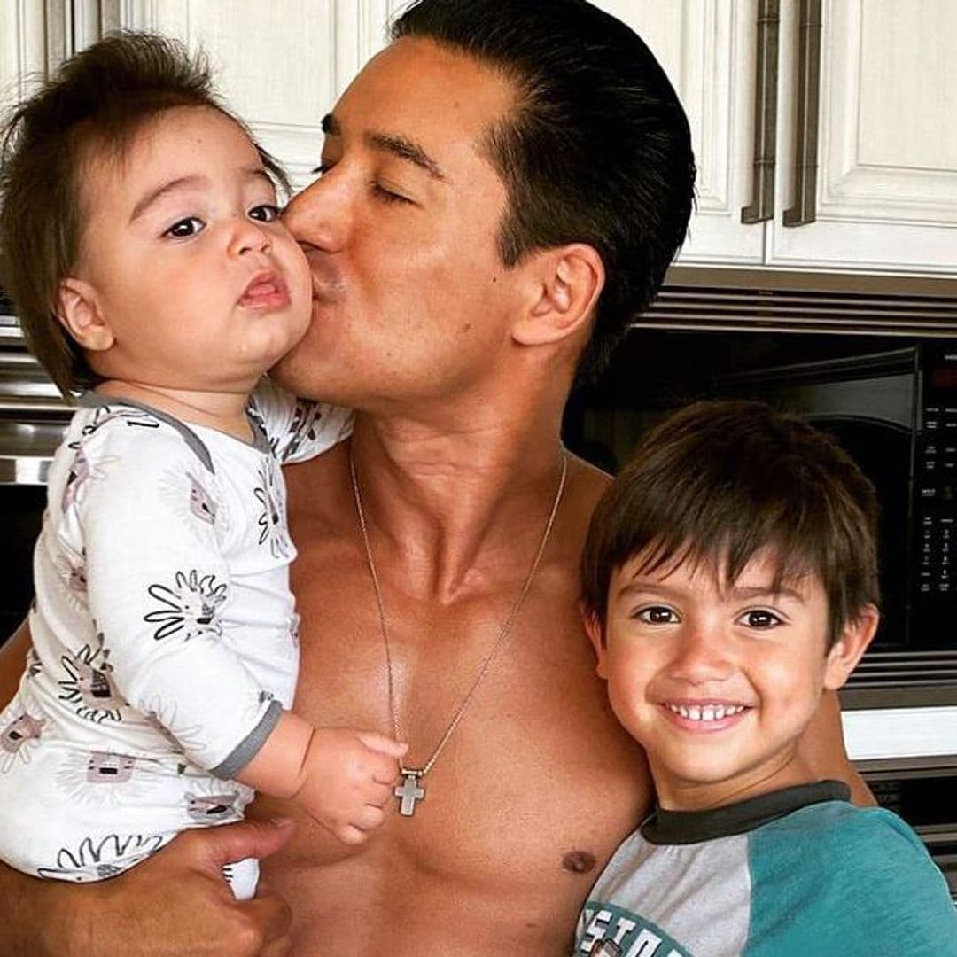 Mario Lopez’s sons Dominic and baby Santino adorably steal the show while dad WFH