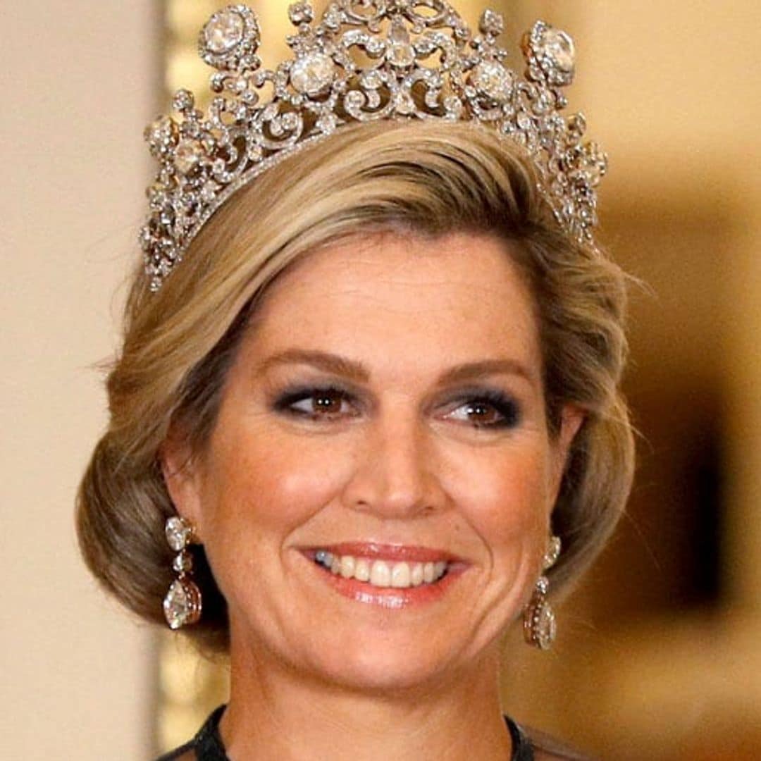 Queen Maxima dazzles in $2,395 shoes that would make Cinderella jealous