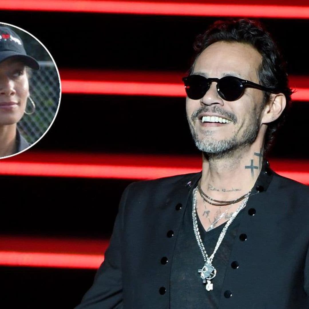 Marc Anthony’s girlfriend Jessica Lynne full of joy as she joins him backstage