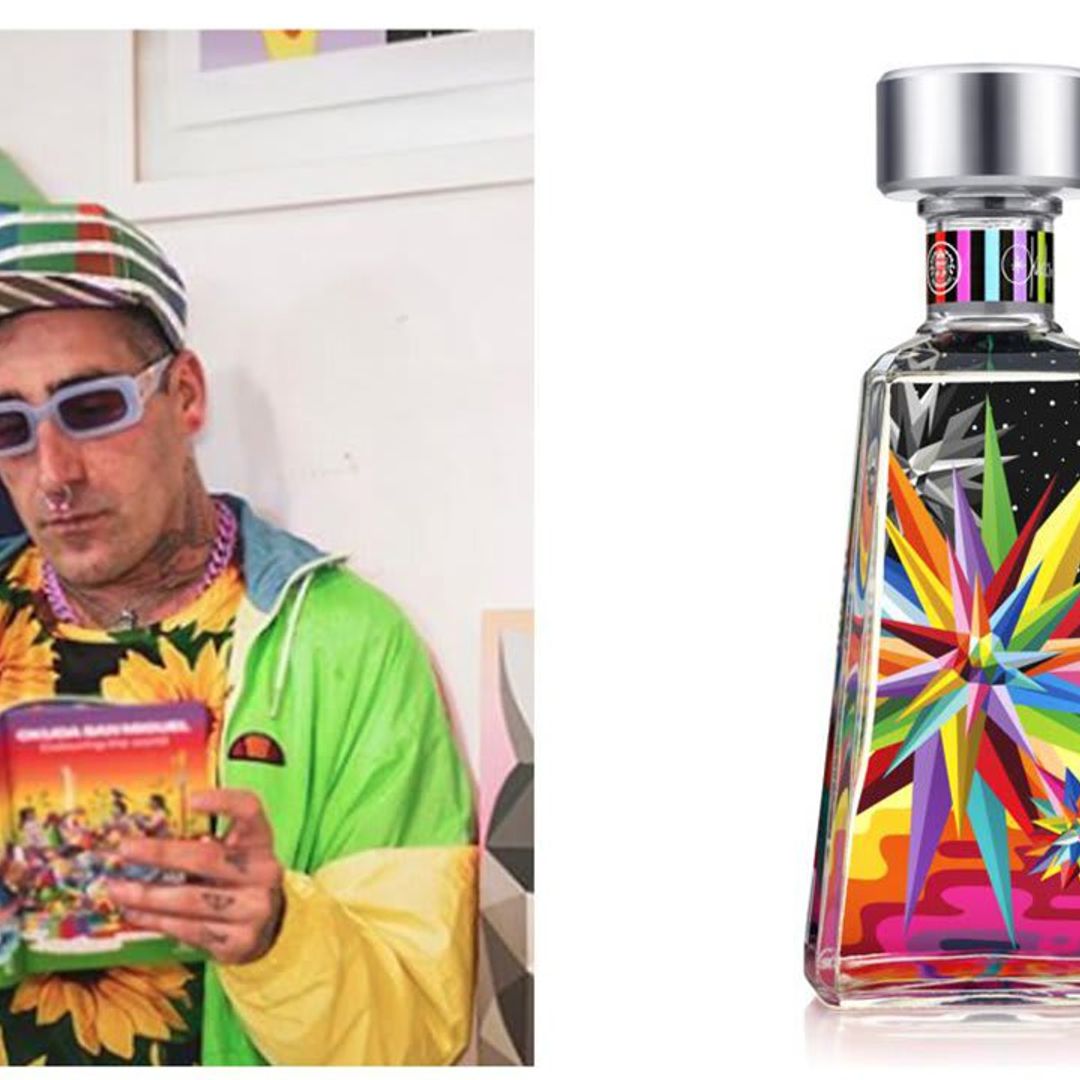 Spanish artist, Okuda San Miguel teamed up with 1800 Tequila to put his eccentric art onto special edition tequila bottles