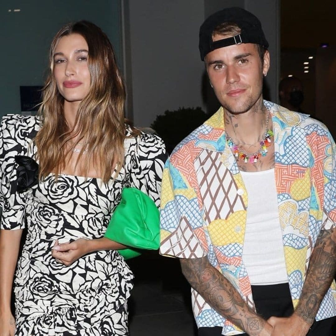 Hailey Bieber shows off her long legs for date night with Justin Bieber