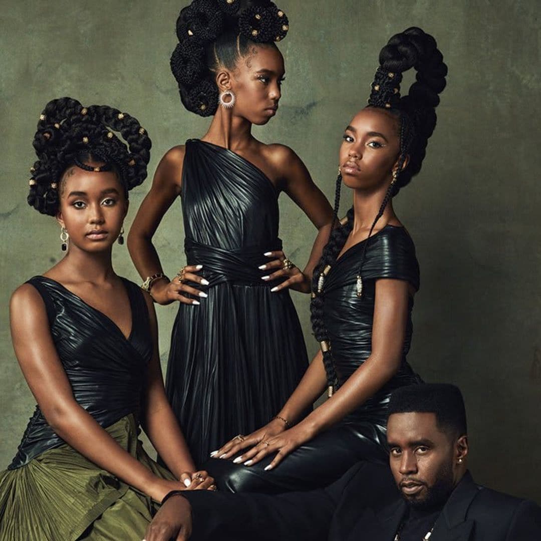 Diddy’s daughters look like royalty posing with dad for Vanity Fair