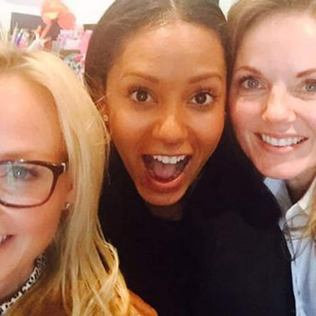 Mel B, Geri Halliwell and Emma Bunton have mini Spice Girls reunion