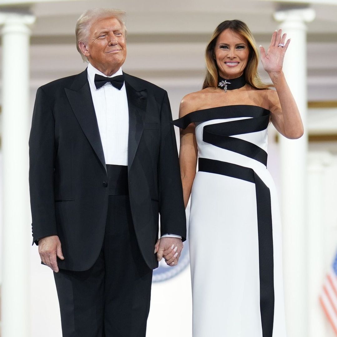 First Lady Melania Trump radiates elegance at inaugural ball and wears another statement accessory!