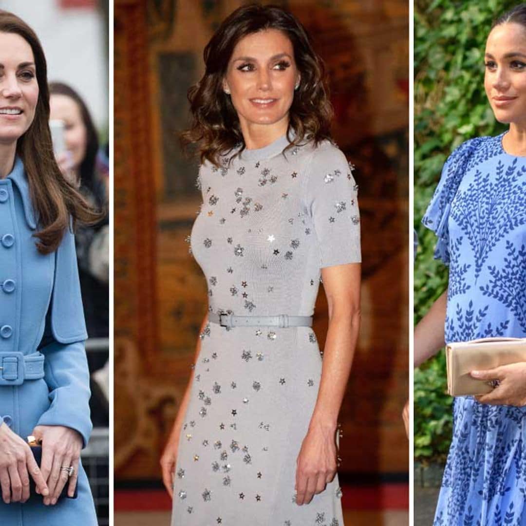 Meghan Markle, Kate Middleton and Queen Letizia redefine winter blues with standout style