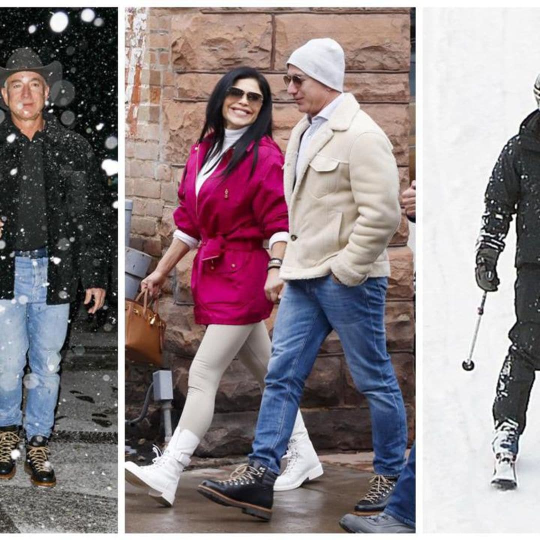 Lauren Sanchez and Jeff Bezos take Aspen: Cowboy hats, skiing, and shopping