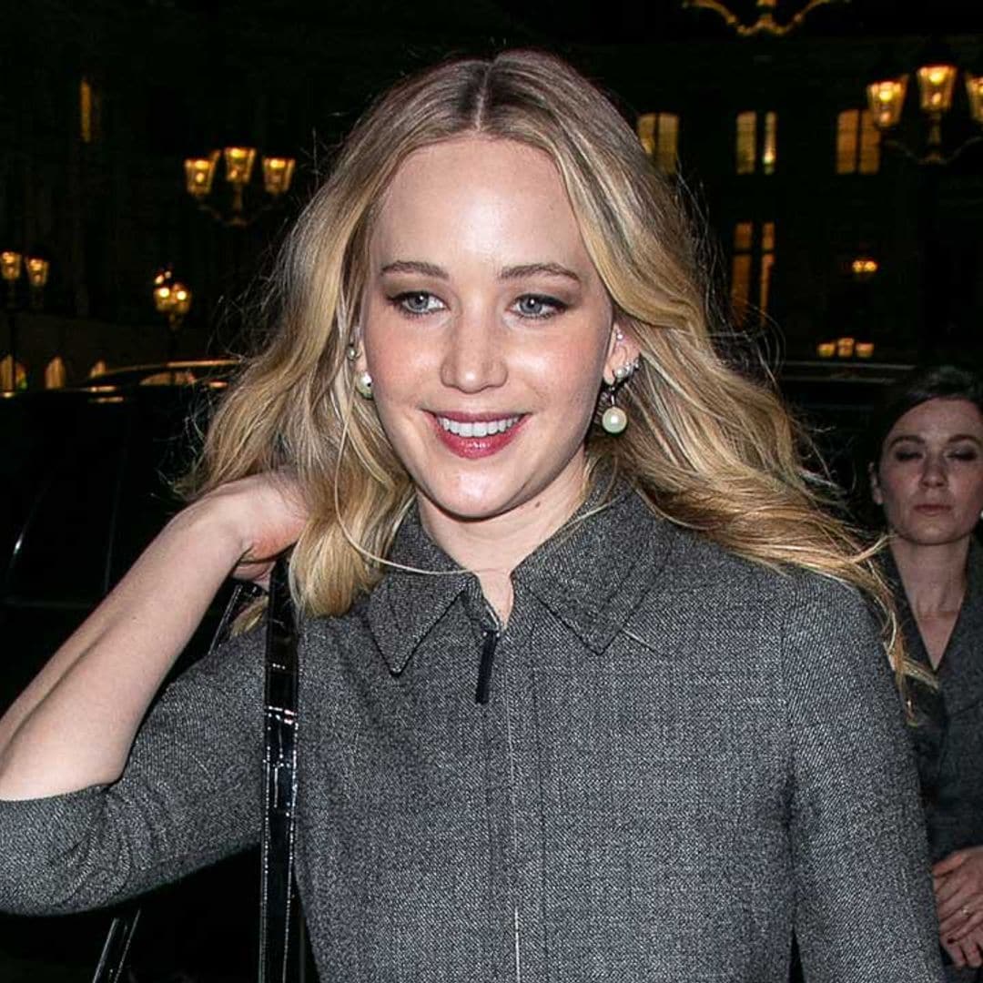 Bling bling! Jennifer Lawrence's stunning engagement ring debuts in Paris