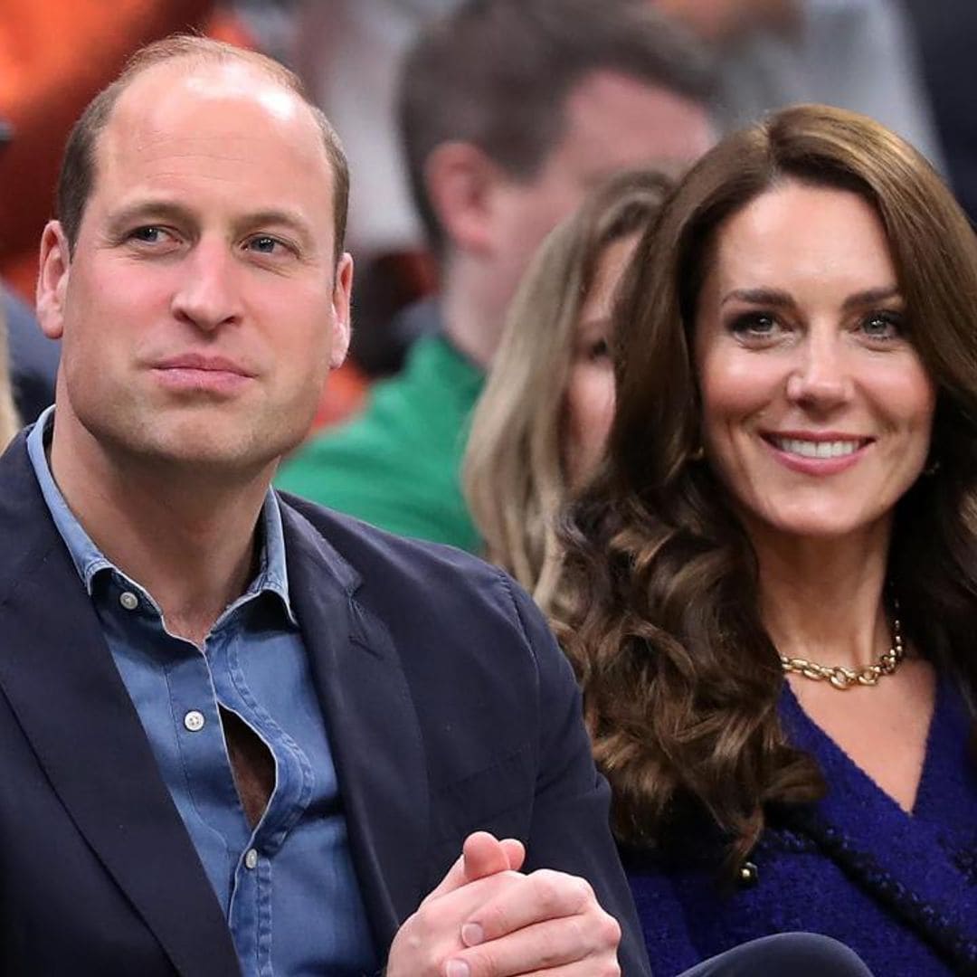 The Prince and Princess of Wales sit courtside at the Boston Celtics Miami Heat game