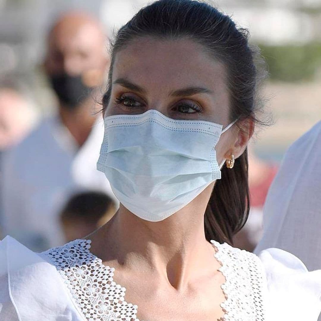 Queen Letizia wows in white for trip to Ibiza