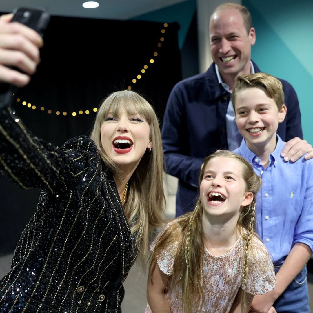 Prince William, Prince George and Princess Charlotte are all smiles in photos with Taylor Swift