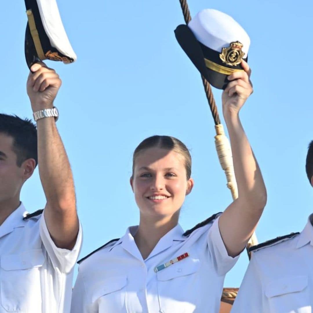 Princess Leonor arrives in Montevideo, Uruguay, aboard the Elcano after a stopover in Brazil