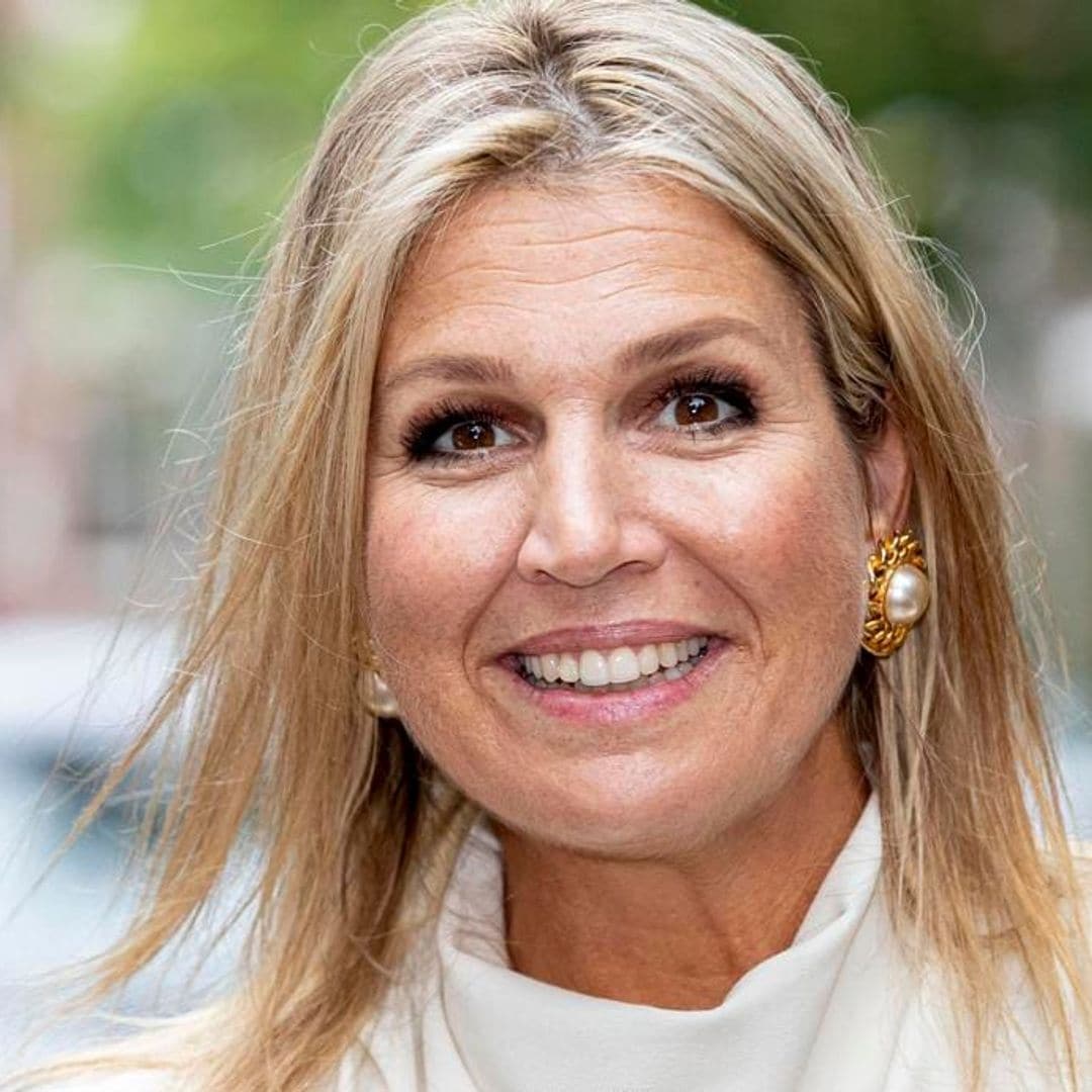 Queen Maxima returns to royal duties with statement accessories