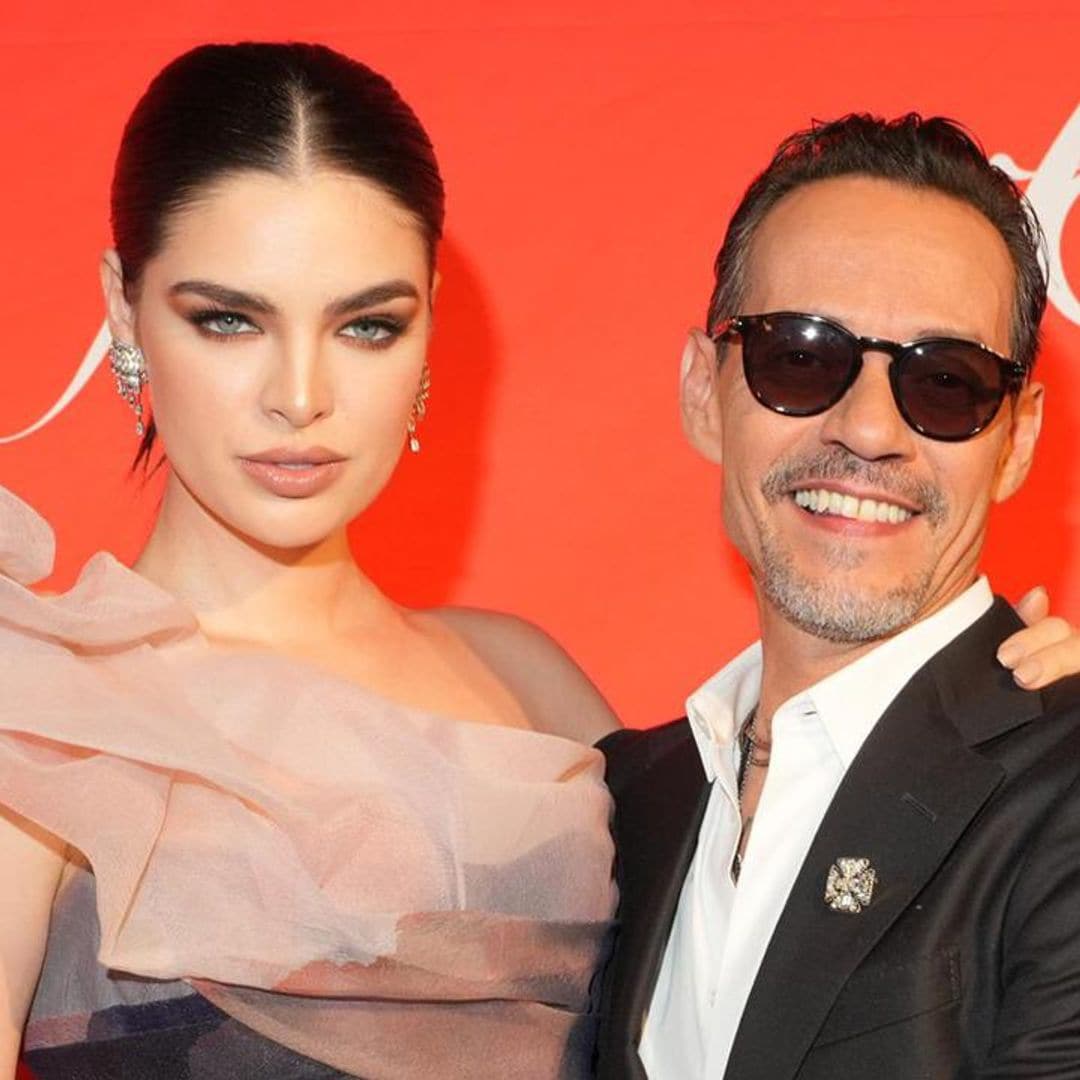 Marc Anthony and Nadia Ferreira surprise Paraguayan fans on stage