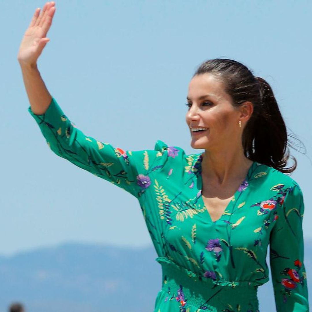 Queen Letizia continues her stylish summer dress streak