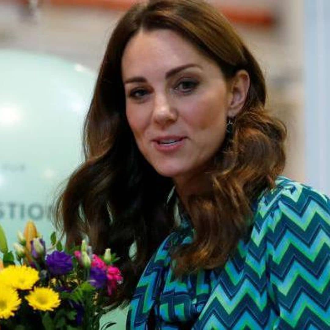 Kate Middleton switches style gears in 70s retro chevron print - get the look