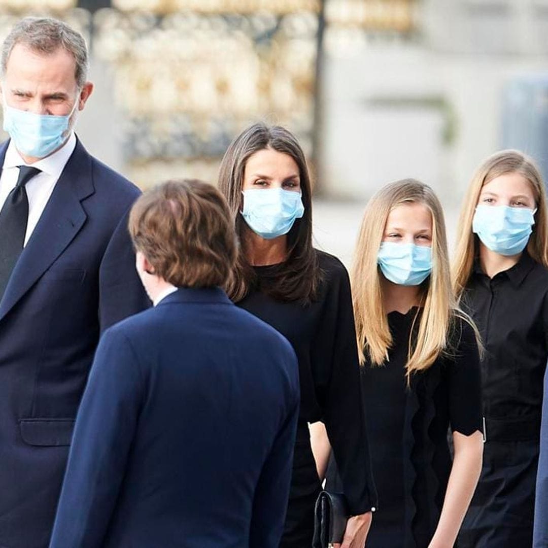 Spanish Princesses step out for somber occasion with Queen Letizia and King Felipe