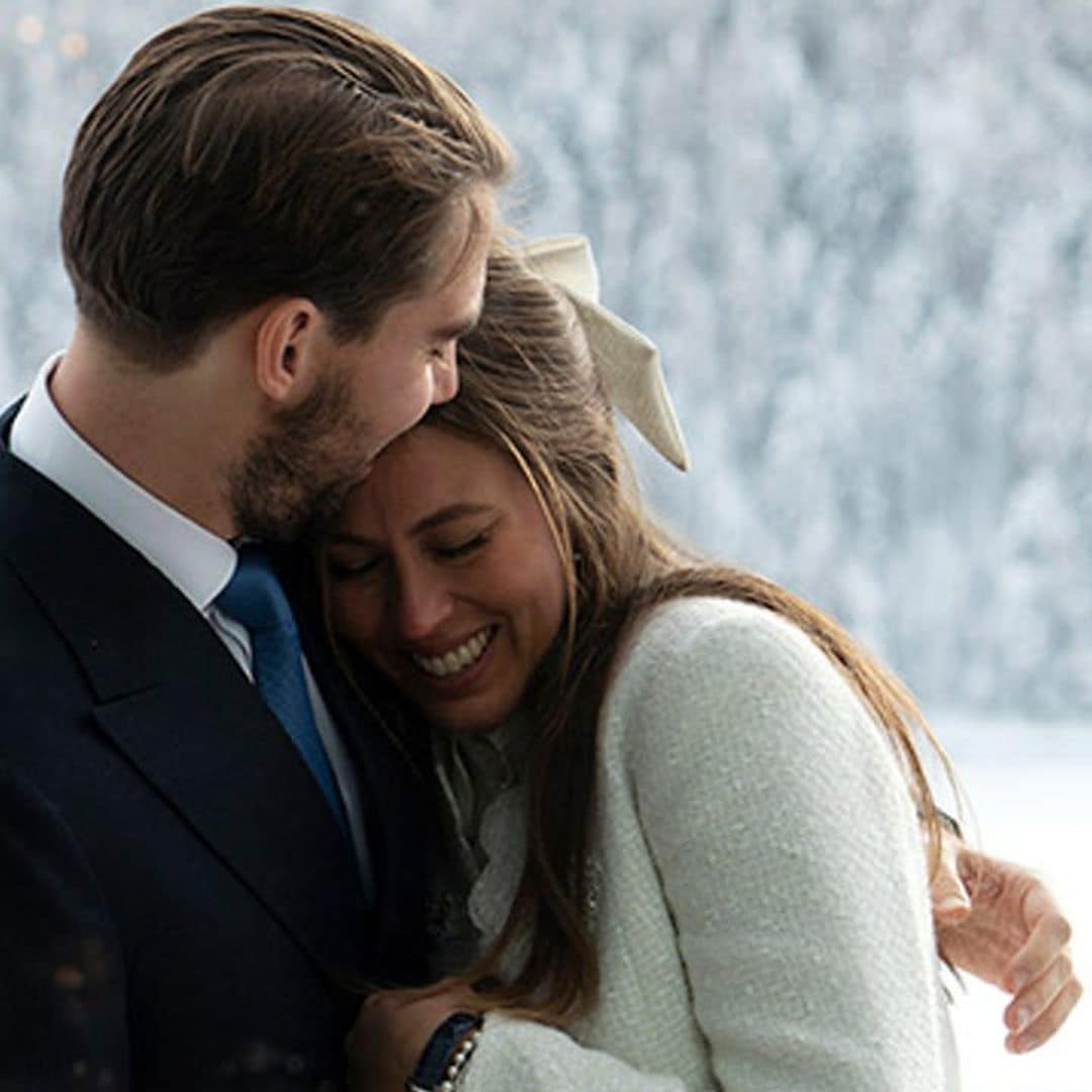 Princess Diana’s godson Prince Philippos secretly marries Nina Flohr in winter wonderland