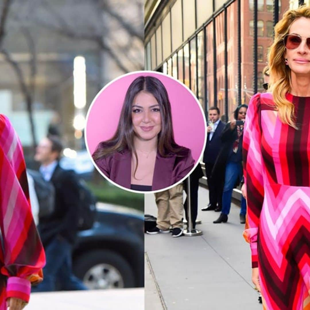 Battle of the rainbow: Julia Roberts and Drew Barrymore match in Valentino, but who wears it better?