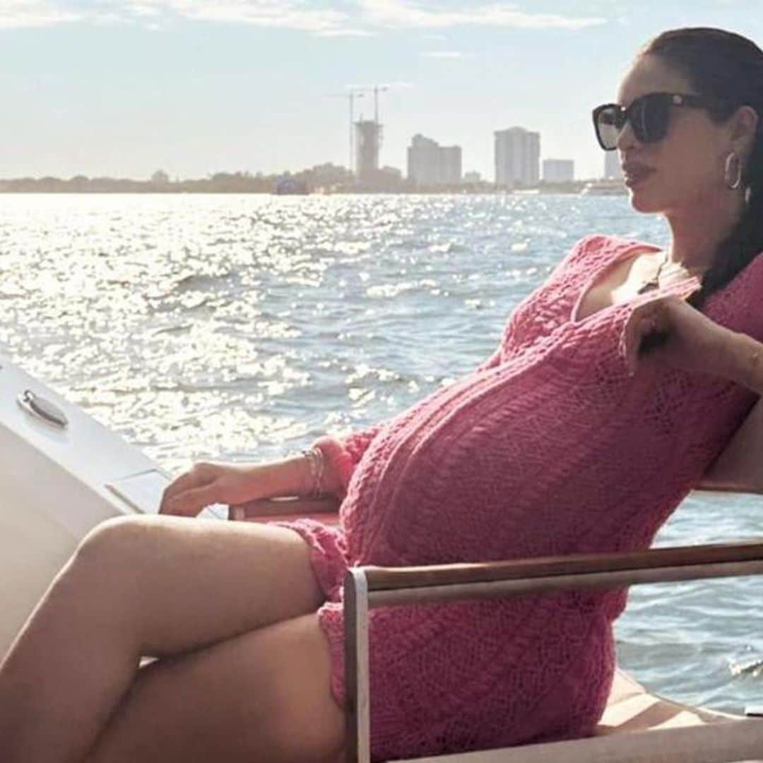 Nadia Ferreira hangs out with friends, ahead of the birth of her baby with Marc Anthony