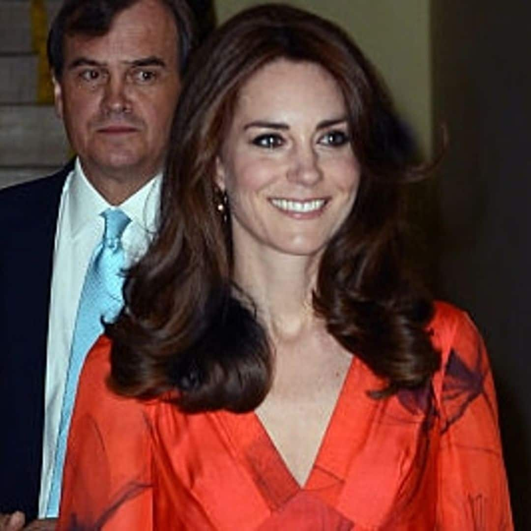 Kate Middleton pays tribute to Bhutan with her orange Beulah gown