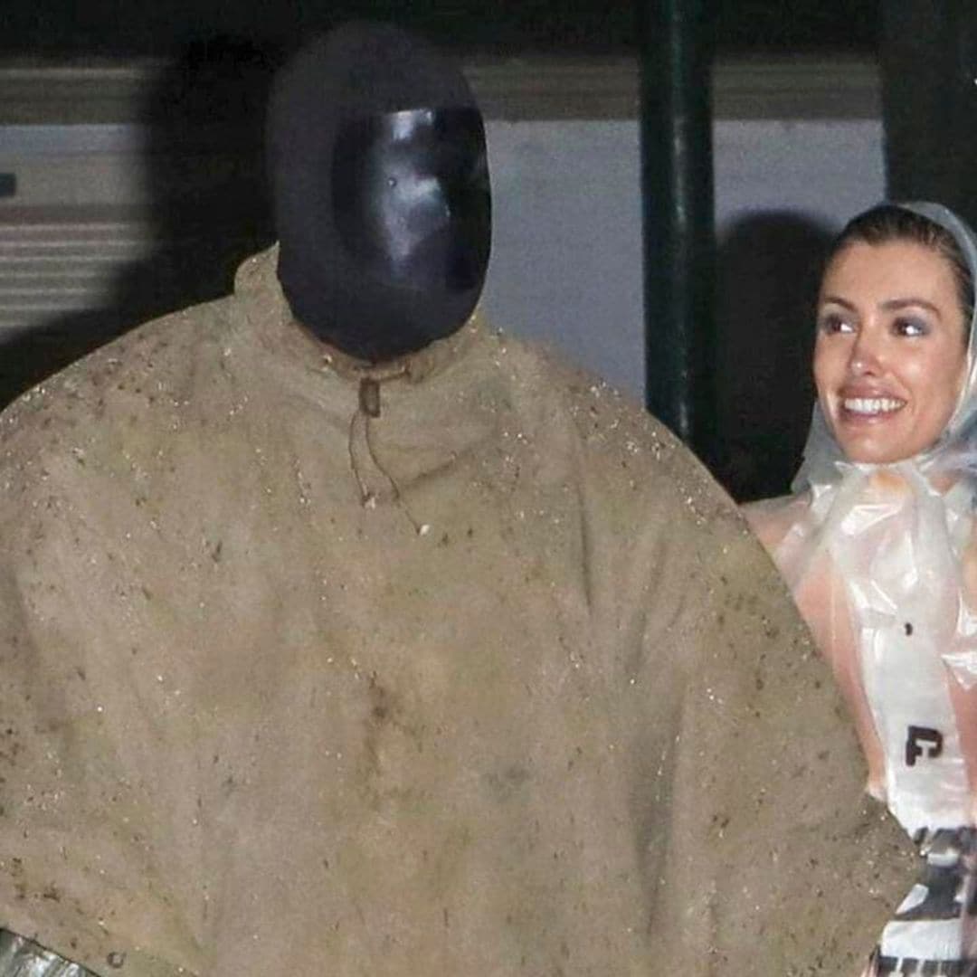 Bianca Censori wears nothing but a clear raincoat in LA storm with Kanye West