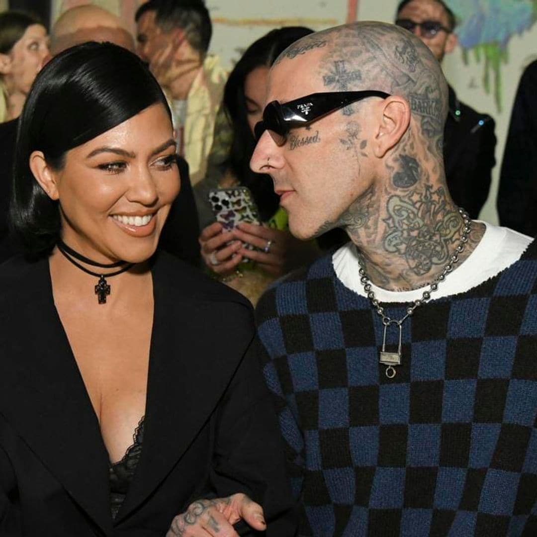 Kourtney Kardashian and Travis Barker react to parody video about their upcoming wedding