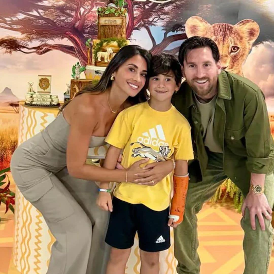 Antonela Roccuzzo and Lionel Messi celebrate their son Ciro's birthday with a safari-themed party