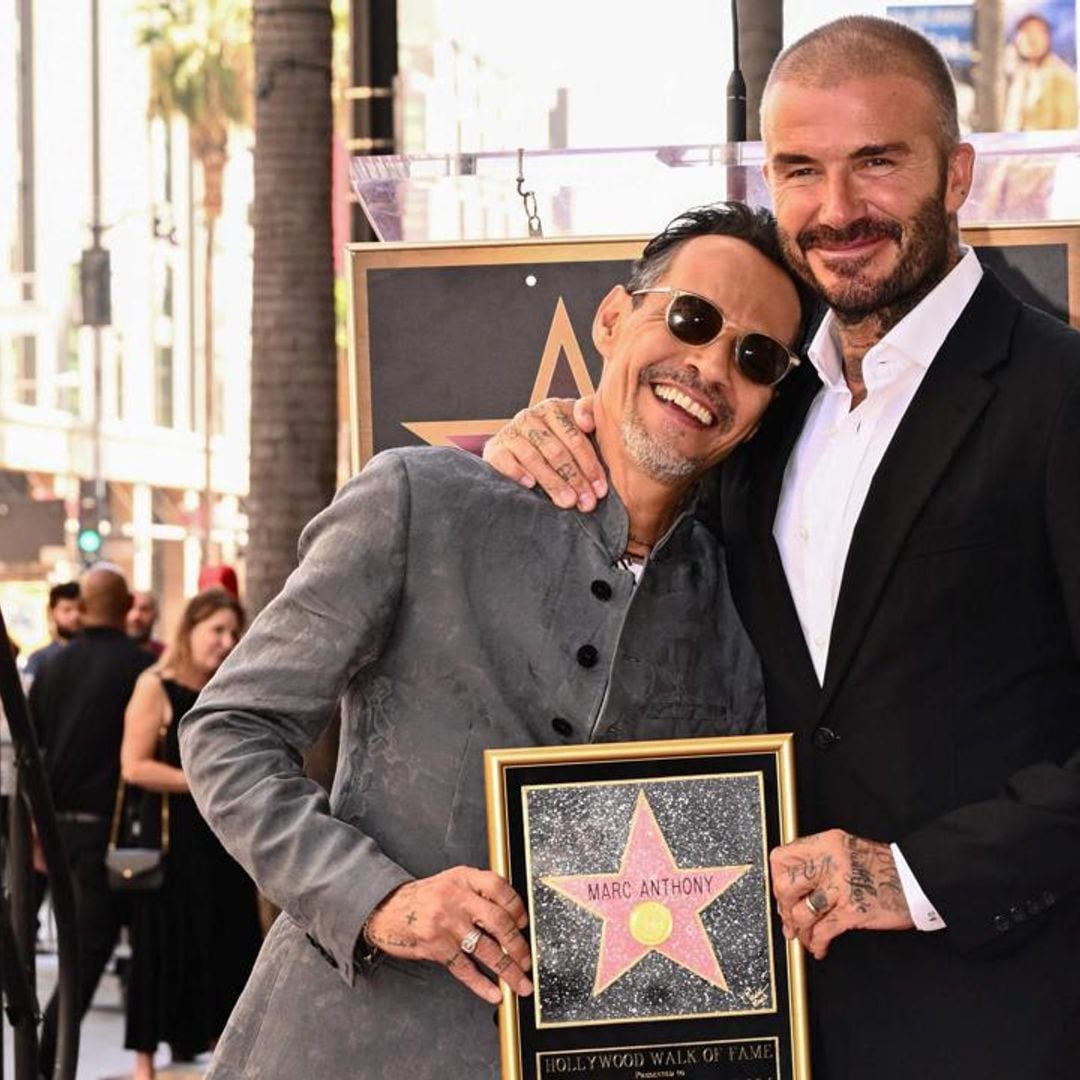 David Beckham surprises Marc Anthony at Hollywood Walk of Fame ceremony with adorable speech