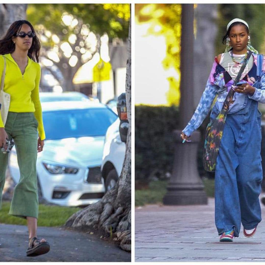 Sasha and Malia Obama separately stroll the streets of LA while getting settled in their new city