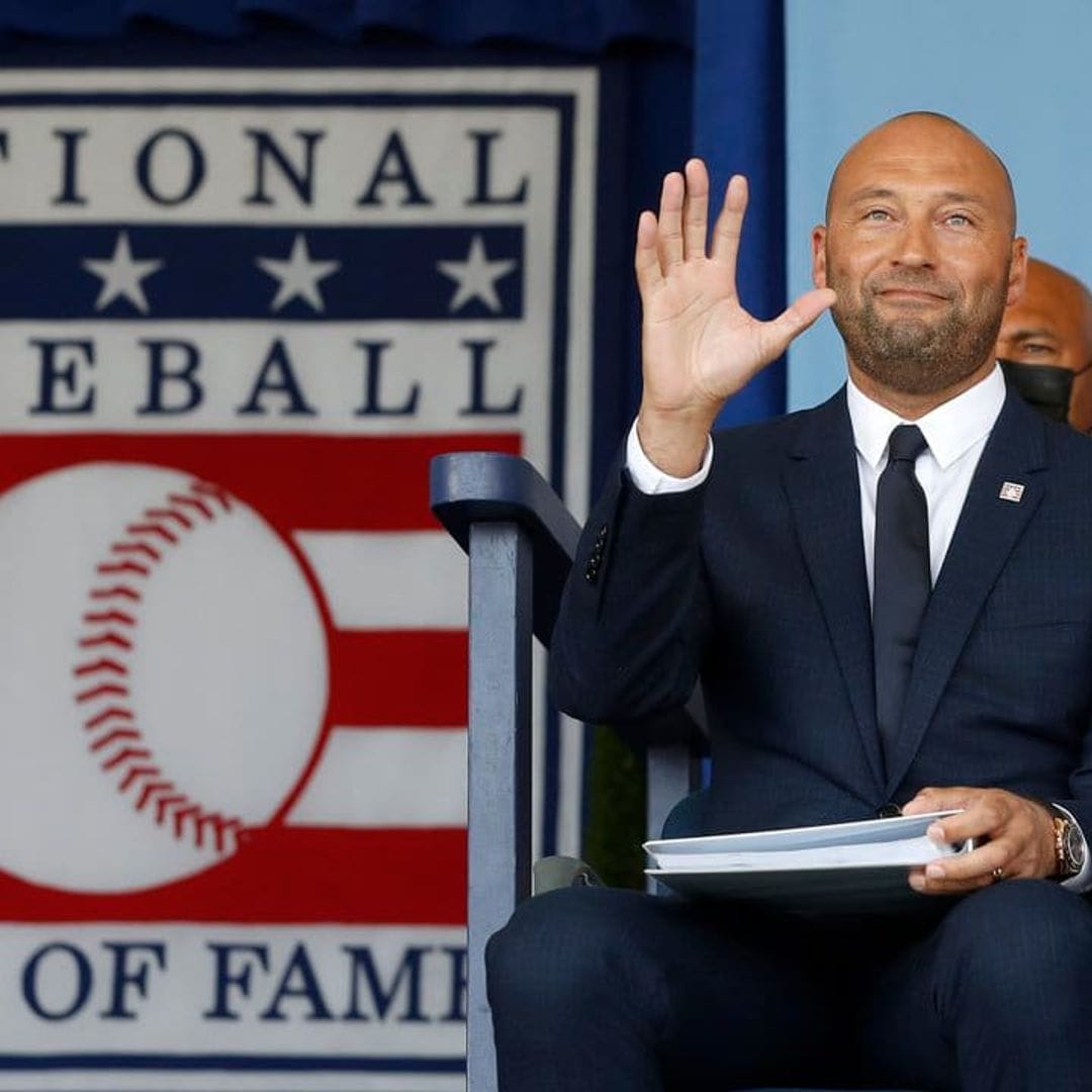 Derek Jeter’s daughters make rare public appearance at his Hall of Fame induction