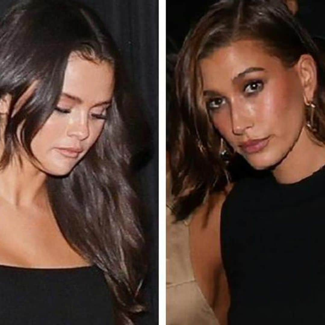 Selena Gomez and Hailey Bieber arrive at Paris after-party in matching styles