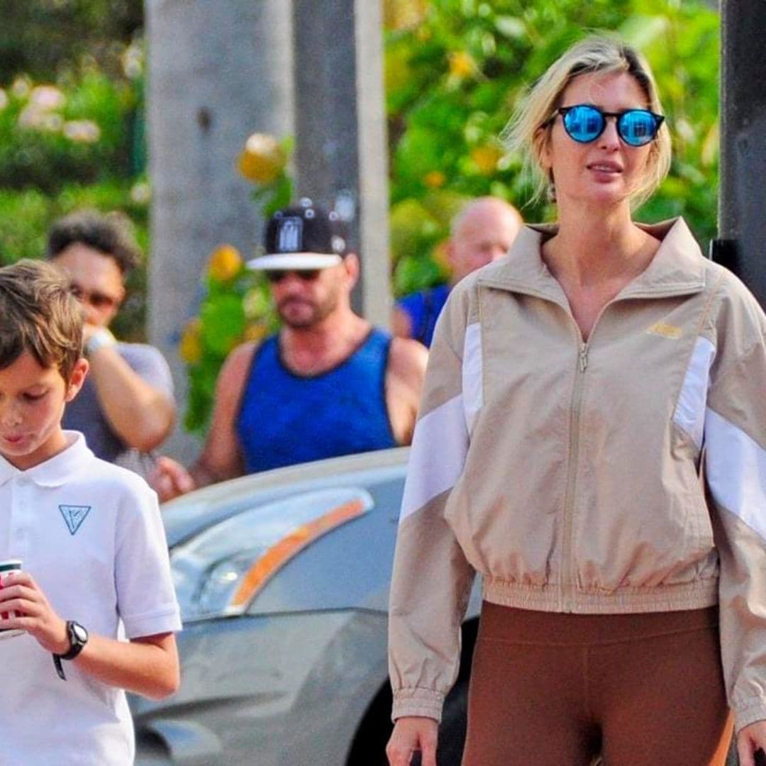 Ivanka Trump looks sporty as she steps out with her son in Miami