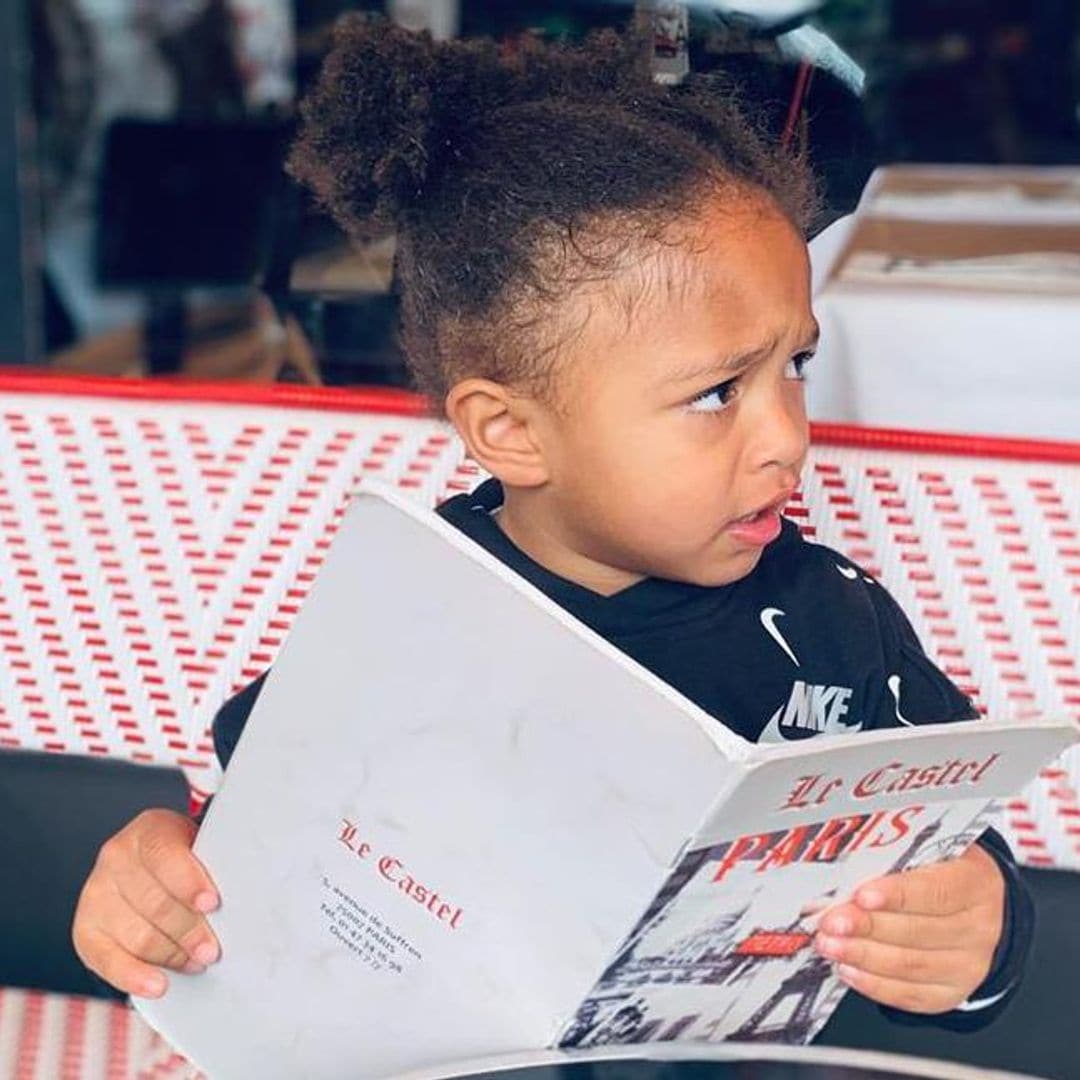 Serena Williams’ daughter Olympia practices French in Paris