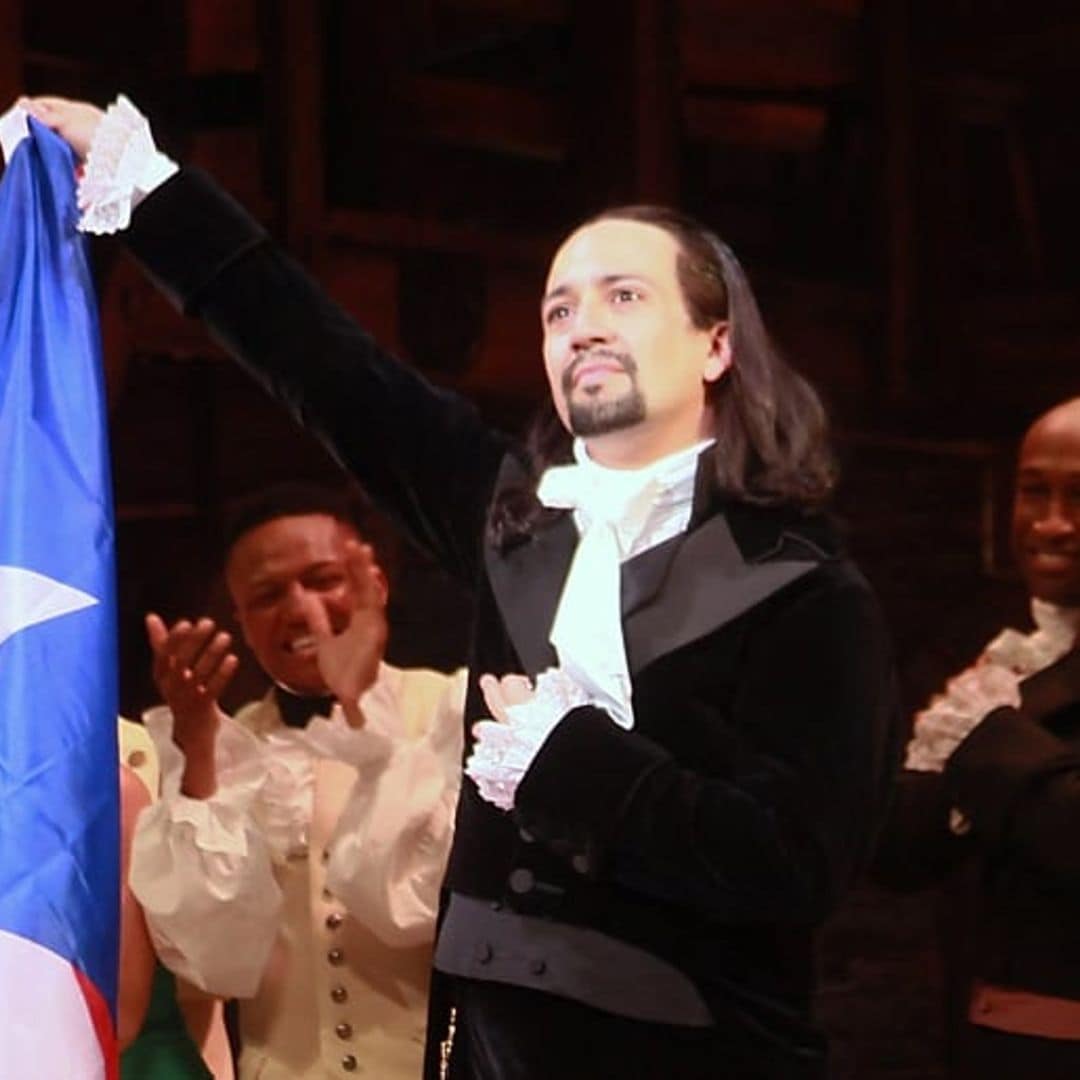 Lin-Manuel Miranda makes tearful return to Hamilton in Puerto Rico before celebrity-filled crowd